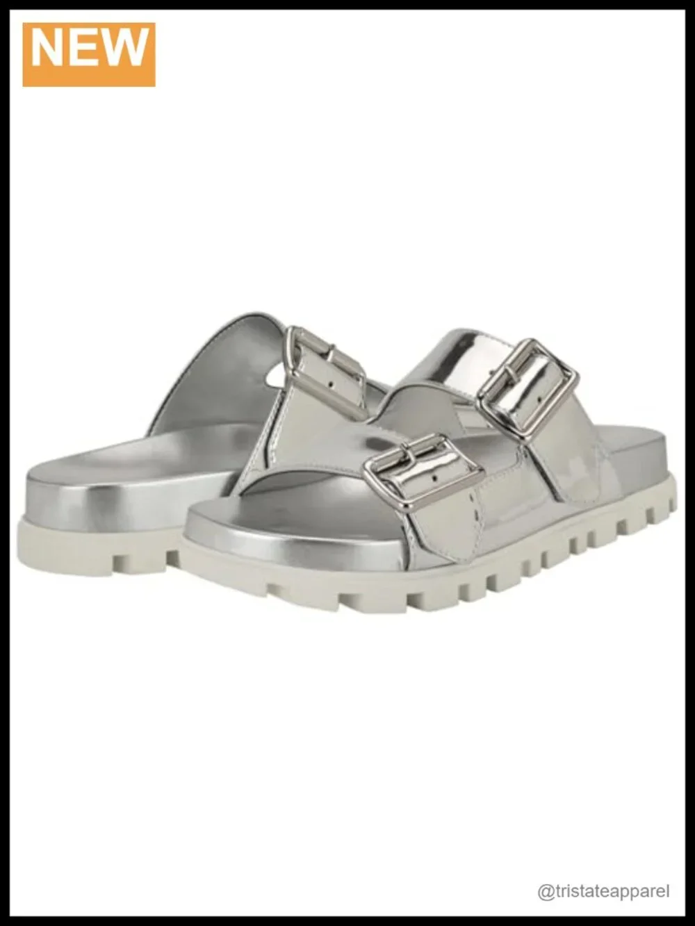 Nine West Timma Platform Heeled Sandals Slip-On Double Strap Casual